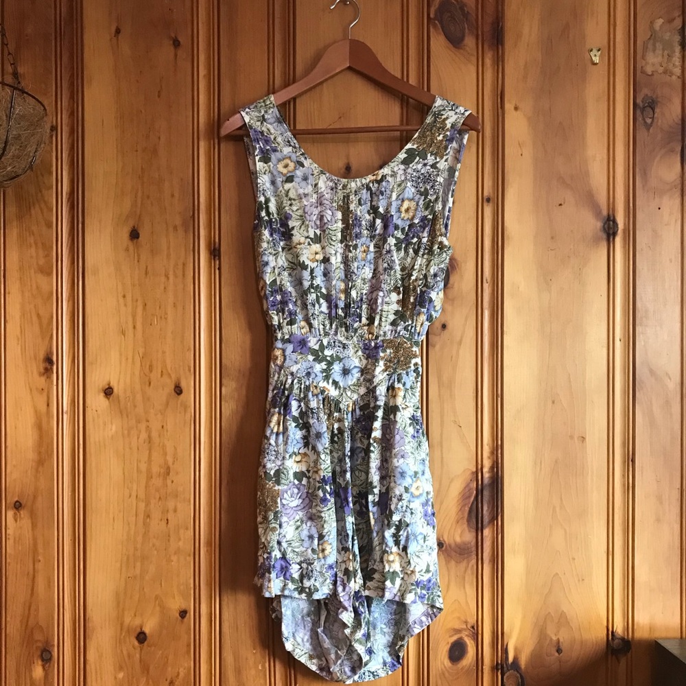 Floral Open-Back Romper